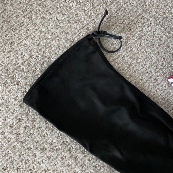 Over The Knee Black Suede Boots - Picture 3 of 4